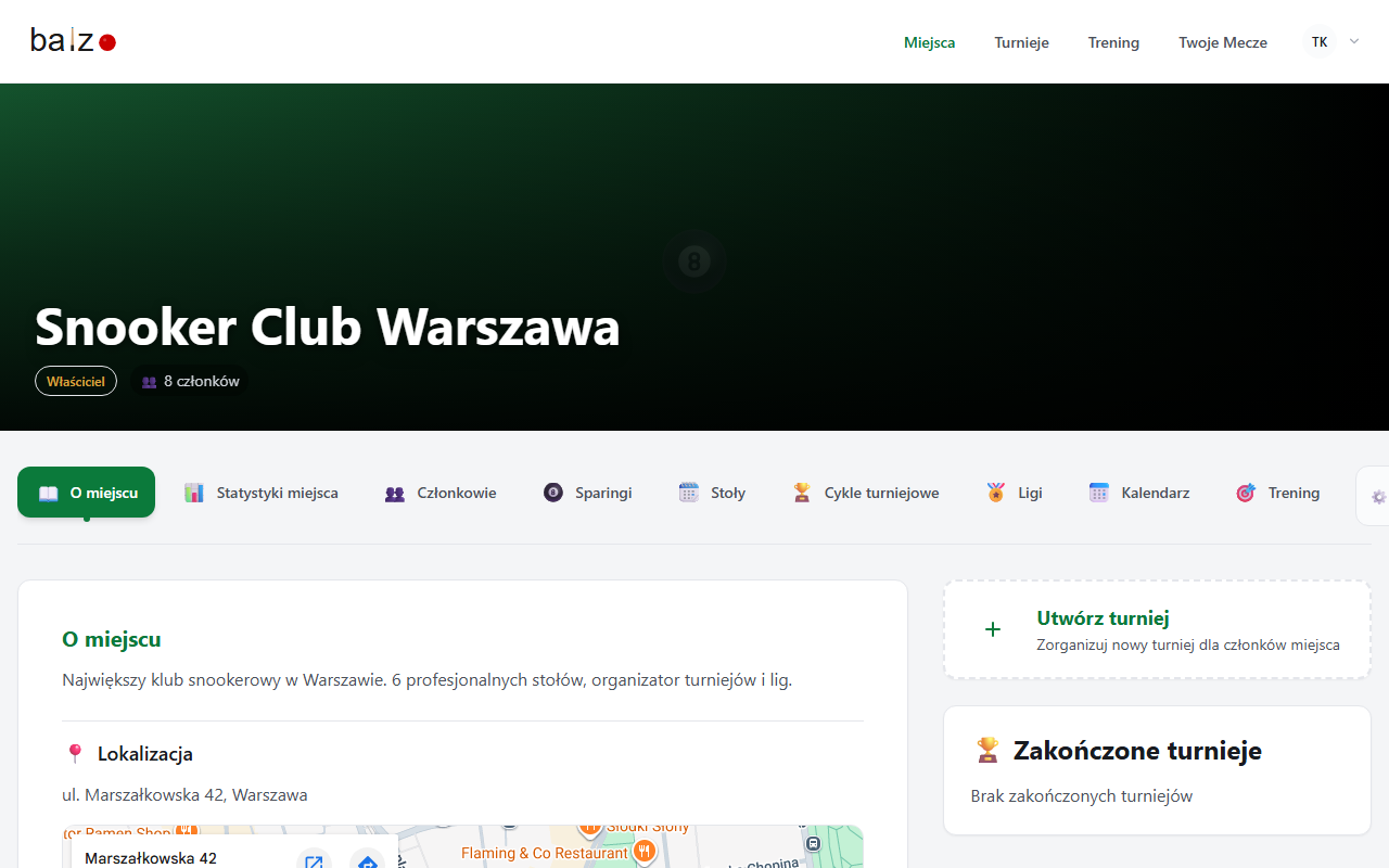 Siedziba Twojego klubu.